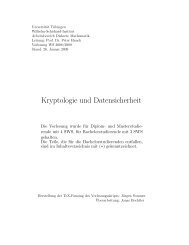 Kryptologie und Datensicherheit - Diskrete Mathematik - UniversitÃ¤t ...
