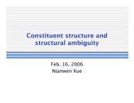 Constituent structure and structural ambiguity