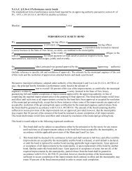 NJAC Â§ 5:36-4.1 Performance surety bonds The standardized form ...