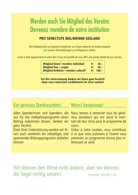 Halbjahresprogramm Juli - Dezember 2012 - Pro Senectute Biel ...