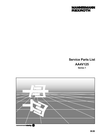 AA4V125 Series 1 - DDKS Industries, hydraulic components distributor