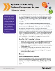 LTE Roaming Training - Syniverse Technologies