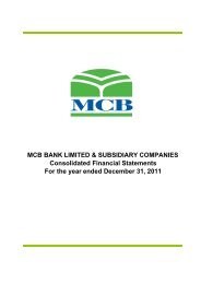 mcb bank limited & subsidiary companies - Lahore Stock Exchange