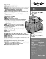 SPECIFICATIONS VSGâ¢ Series Gas Engine 90 - 150 ... - Kraft Power