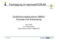 Dr. Friedel Schier, Qualifizierungsbausteine (BBiG)