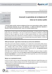 Avencall, le spÃ©cialiste de la tÃ©lÃ©phonie IP mise sur ... - Agence C3M