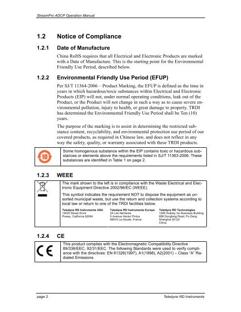 StreamPro ADCP Operation Manual - global site