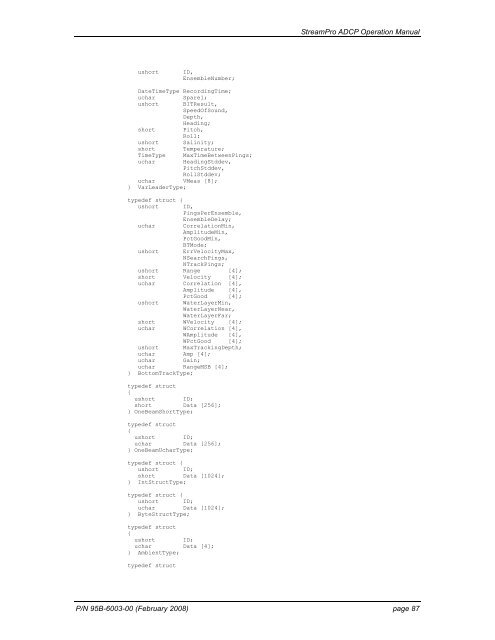 StreamPro ADCP Operation Manual - global site