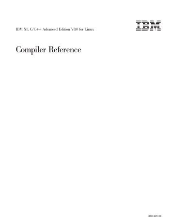 XL C/C++ Compiler Reference (Linux) - BlueFern