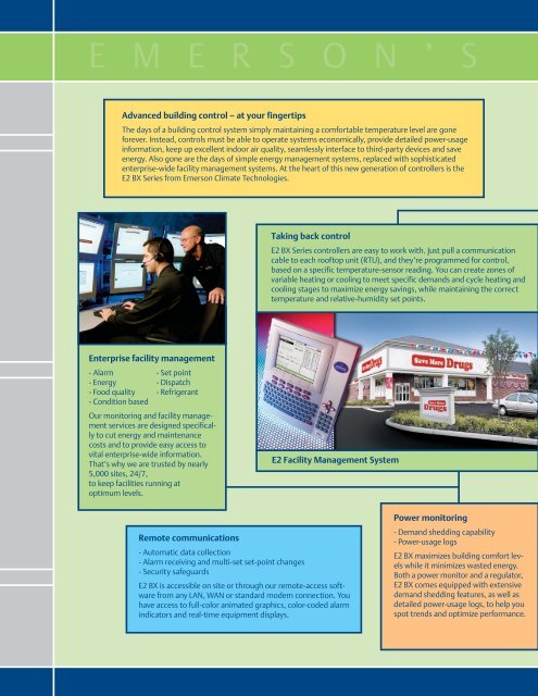 Emerson's E2 BX Series: Building Control System - icemeister.net