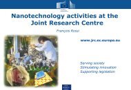 Nanotechnology activities at the Joint Research Centre