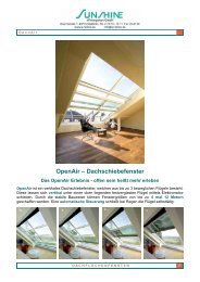 OpenAir – Dachschiebefenster