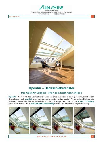 OpenAir – Dachschiebefenster