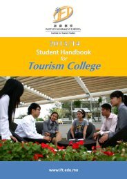 Student Handbook - Institute for Tourism Studies