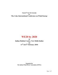 WE20 by 2020 - Indian Wind Power Association