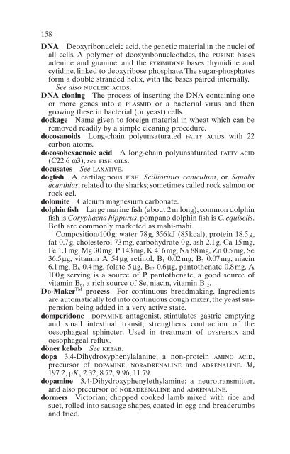 Benders'dictionary of nutrition and food technology