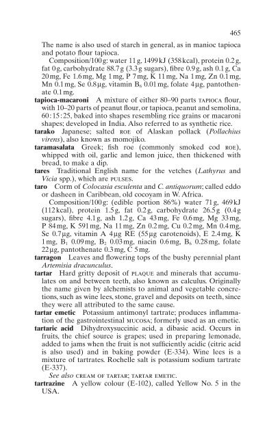 Benders'dictionary of nutrition and food technology