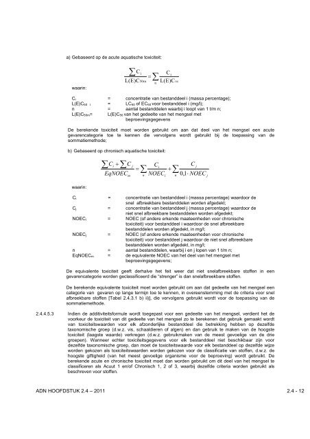 VBG Bijlage 1a ADN - RBV advies