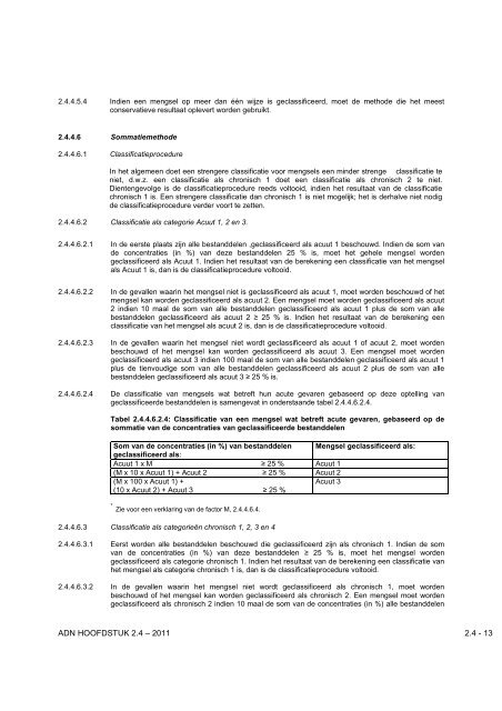 VBG Bijlage 1a ADN - RBV advies