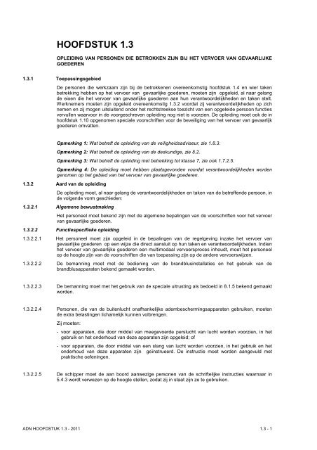 VBG Bijlage 1a ADN - RBV advies