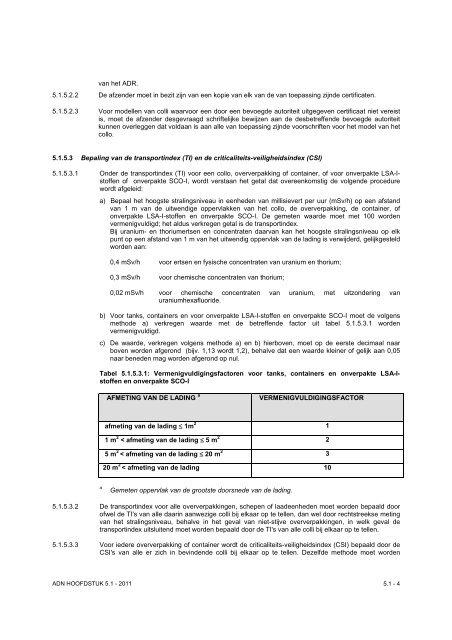 VBG Bijlage 1a ADN - RBV advies