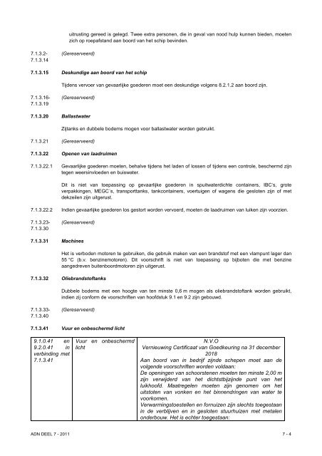 VBG Bijlage 1a ADN - RBV advies