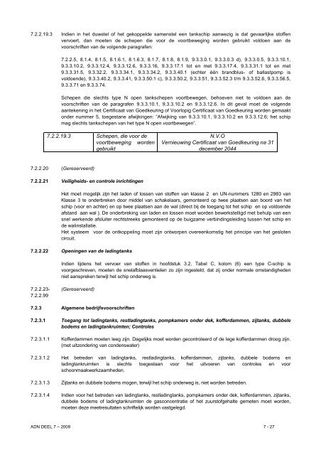 VBG Bijlage 1a ADN - RBV advies