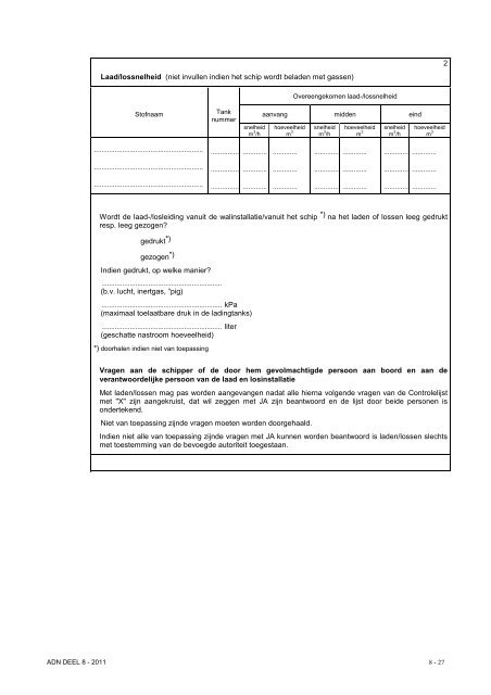 VBG Bijlage 1a ADN - RBV advies