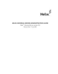 Helix Universal Server Administration Guide - GTA