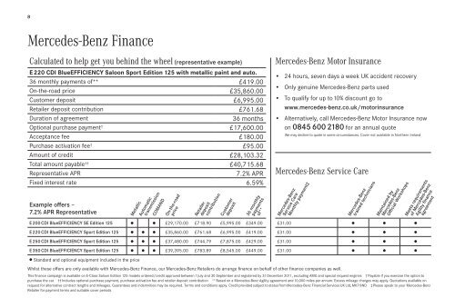 E-Class Saloon and Estate price list