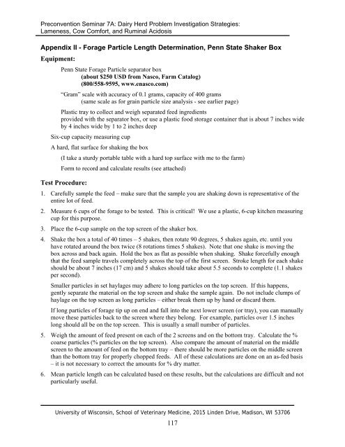 Subacute Ruminal Acidosis in Dairy Herds - University of Wisconsin ...