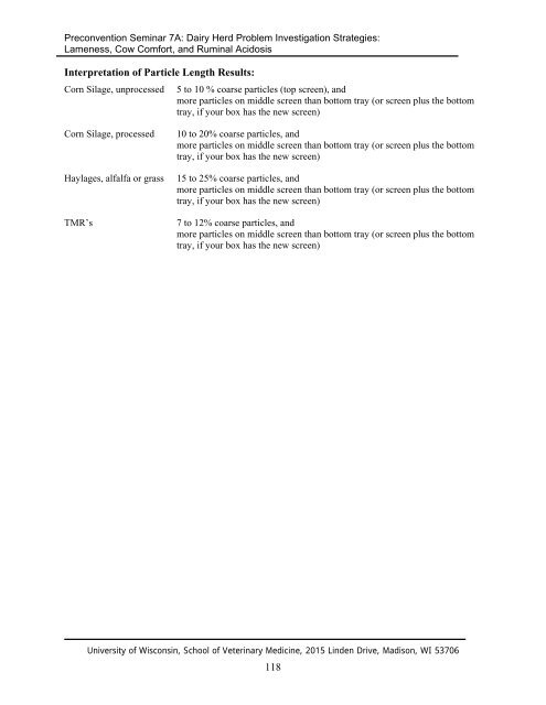 Subacute Ruminal Acidosis in Dairy Herds - University of Wisconsin ...