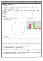 Page 1 3DP6 â Chapitre 6 STATISTIQUES FICHE DE COURS I ...