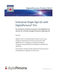 Single Sign-On with DigitalPersona Pro