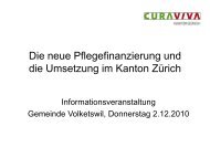 Neue Pflegefinanzierung und Umsetzung im Kanton ... - Volketswil