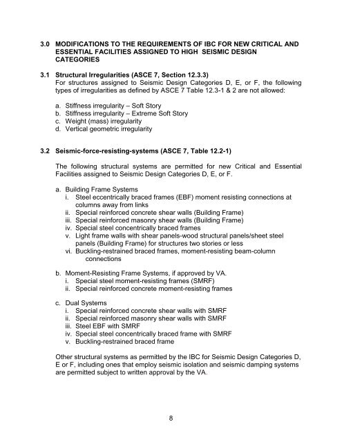 Seismic Design Requirements, H-18-8 - Office of Construction and ...