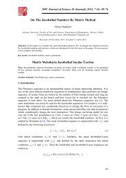 On The Jacobsthal Numbers By Matrix Method Matris Metoduyla ...