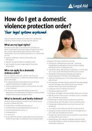 How do I get a domestic violence protection order? - Legal Aid ...
