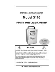 Model 3110 - Teledyne Analytical Instruments