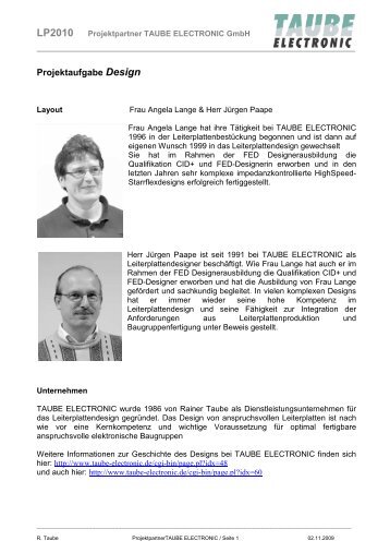 TAUBE ELECTRONIC Design - Lp-akademie.de