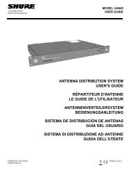 Shure UA845 User Guide (French)