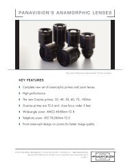 New Panavision Anamorphic Lenses Brochure