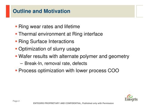 Effects of Ring Design on CMP Process Stability and Slurry Usage