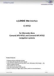c.LOGiC lite-Interface C1-NTG2 for Mercedes ... - vag navisystems