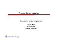 Process Synchronization - dmclab.hanyang.ac.kr