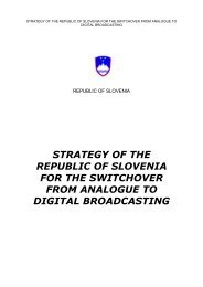 Strategy of the Republic of Slovenia for the digital switchover