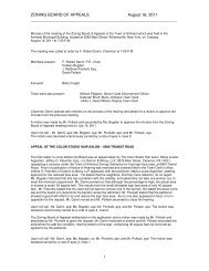 ZONING BOARD OF APPEALS August 16, 2011 - Town of Amherst