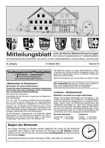 Pfarreiengemeinschaft Benningen - Verwaltungsgemeinschaft ...