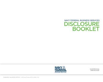 Business Services Disclosure Booklet - Navy Federal Credit Union