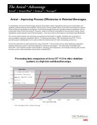 The Avicel ® Advantage - FMC BioPolymer